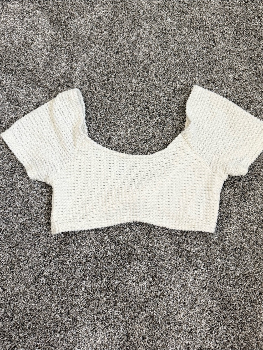 SHEIN Cream Crochet Crop Top